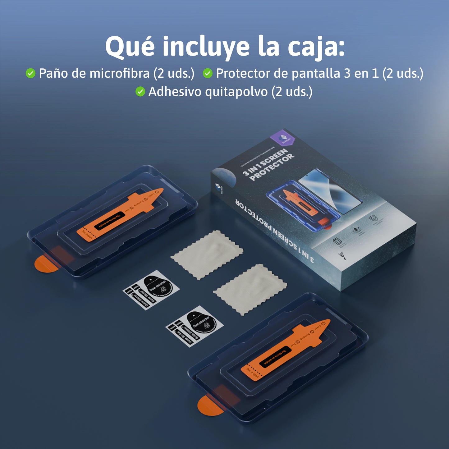 Protector de pantalla 3 en 1 - Xiaomi/Redmi