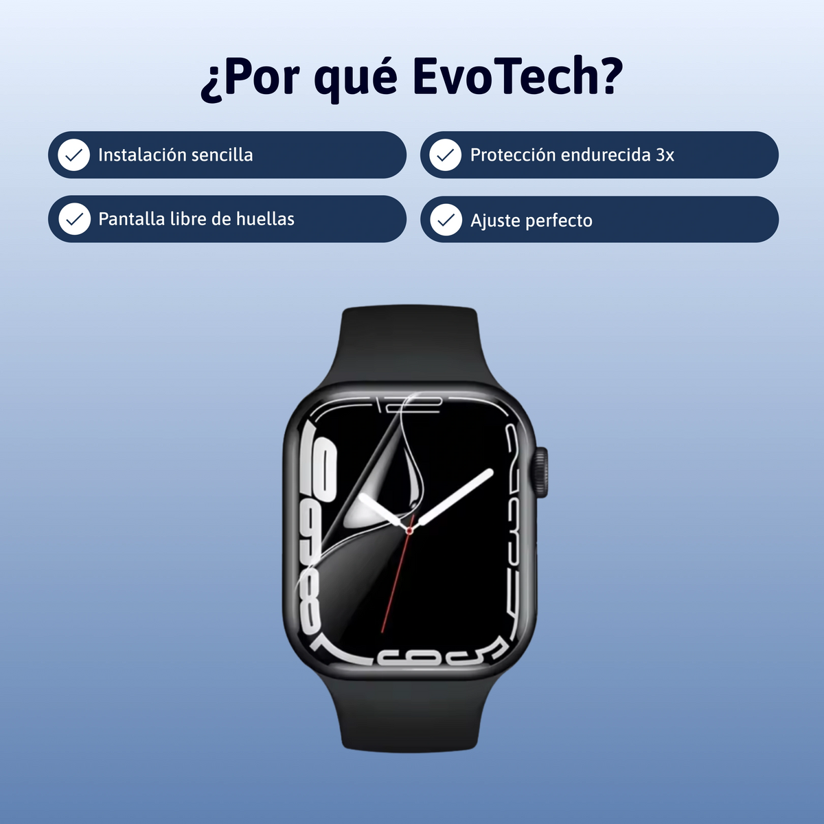 Protector de pantalla 3 en 1 para Apple Watch