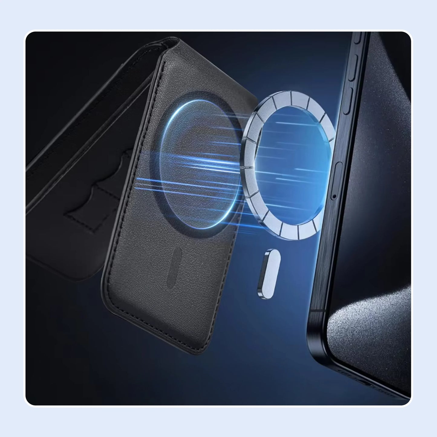 Cartera de piel plegable