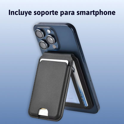 Cartera de piel plegable