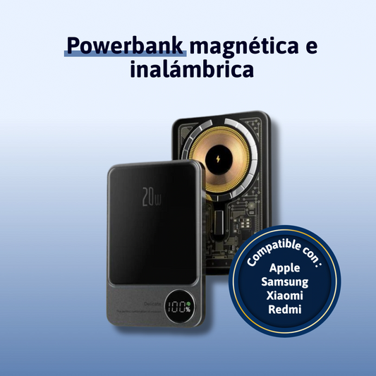 Powerbank magnética e inalámbrica