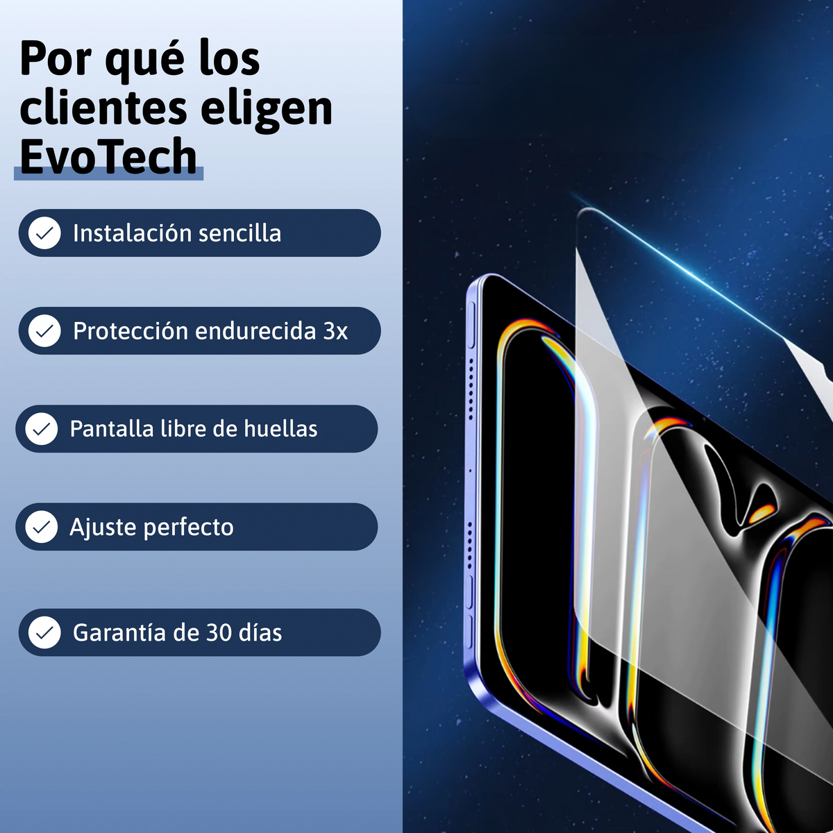 Protector de pantalla 3 en 1 para iPad